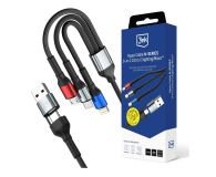 3mk Hyper Cable N-SERIES 6 in 1 C/A to C/Lightning/Micro 1.2m QC - 1507930 - zdjęcie 1